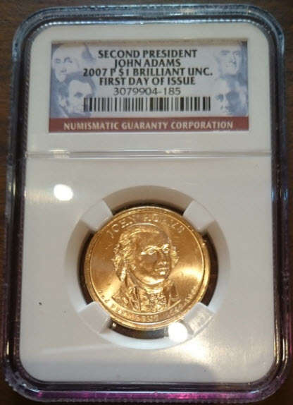 Second President John Adams 2007 Dollar - R1 Start