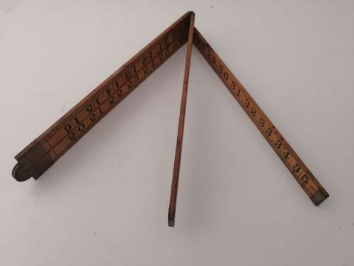 Hout opvou liniaal in duime