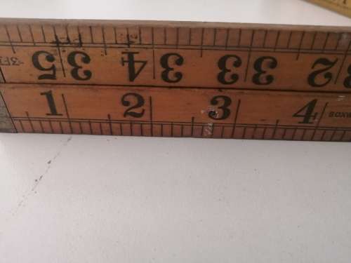 Hout opvou liniaal in duime