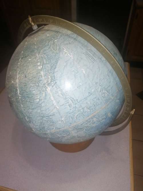 Earth globe on stand from the sixties