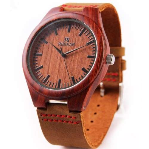 Wooden/Bamboo watch with genuine leather band  **Local stock**