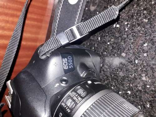 Canon EOS 550D camera with 18-55mm lens