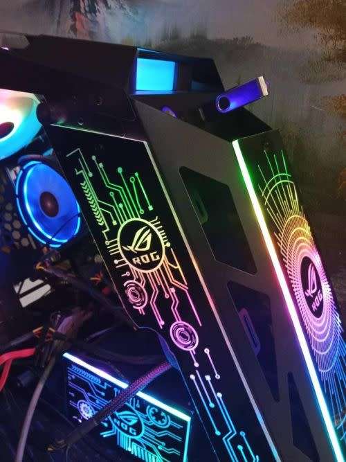 Mining Rig/ Gaming,i7 7700 7th, 24GB, 250GB SSD, RX 580 8GB GPU, 2TB, RGB Fan, 650, Dell 20` Monitor