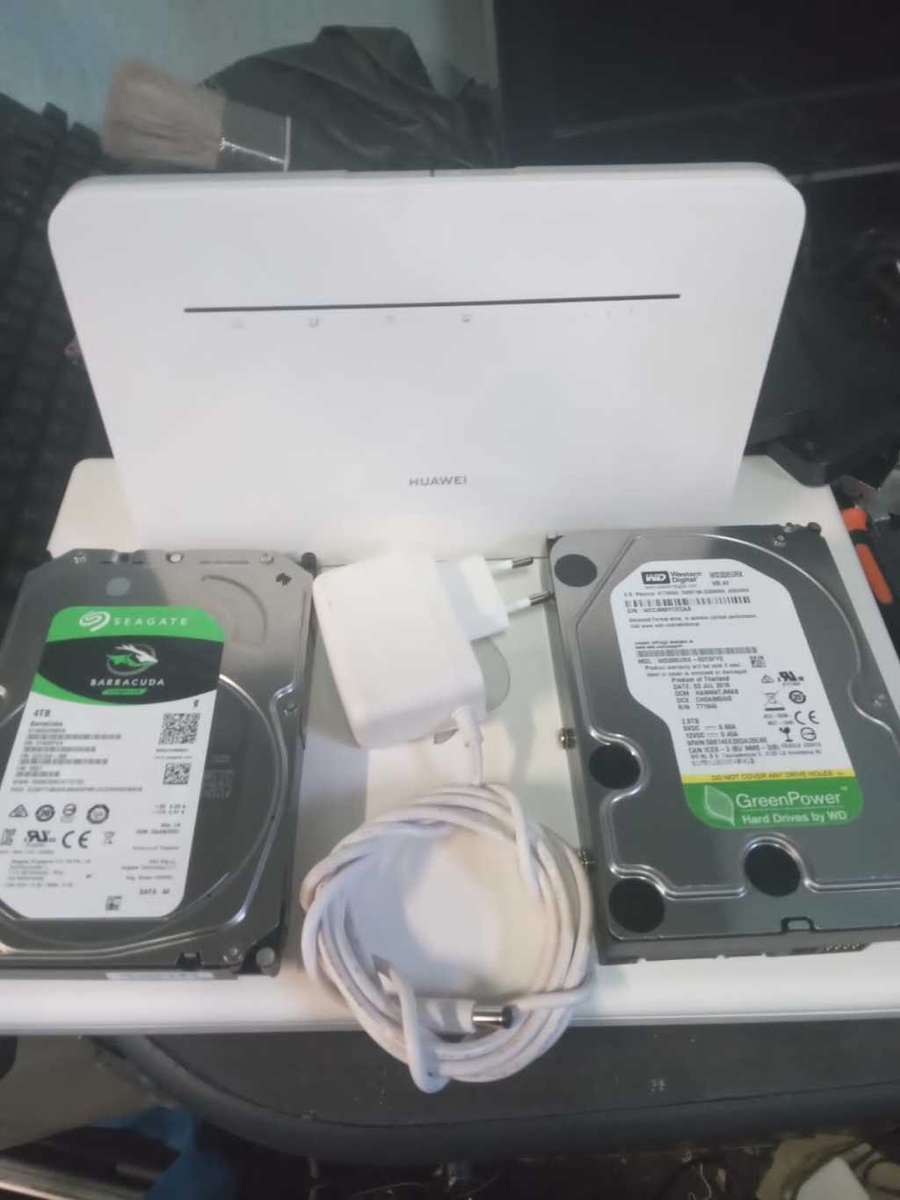 4TBx2, 2TB, Huawei Router 4G, One bid for all, One lot for everything, 100% Working, Excellent Clean