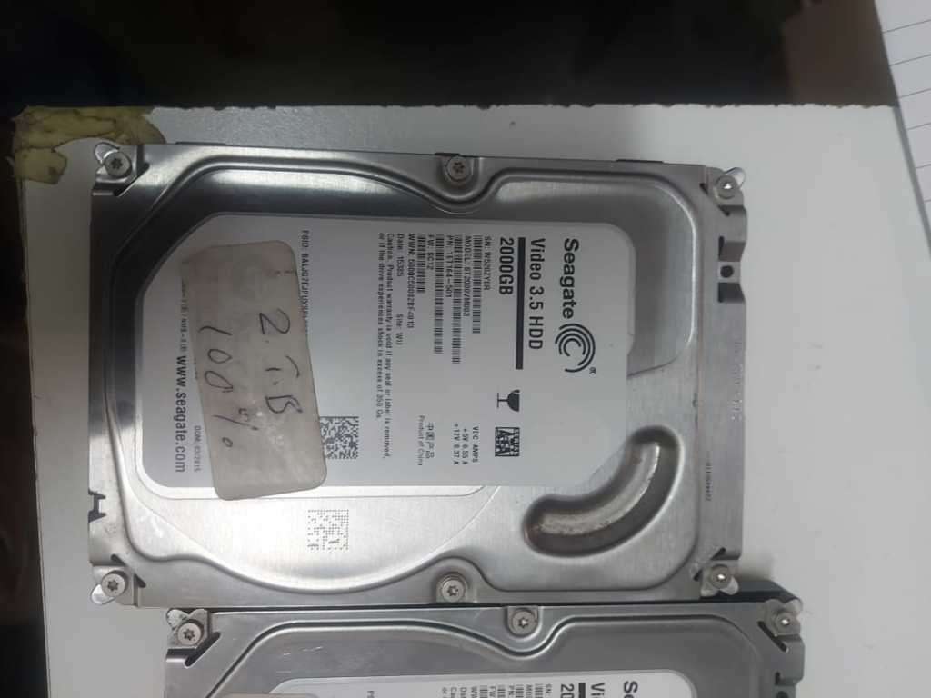 One Lot, 2 X Seagate 2TB Hard Drives, Video Recording, 100 % Health, 100 Performance, 100% Working