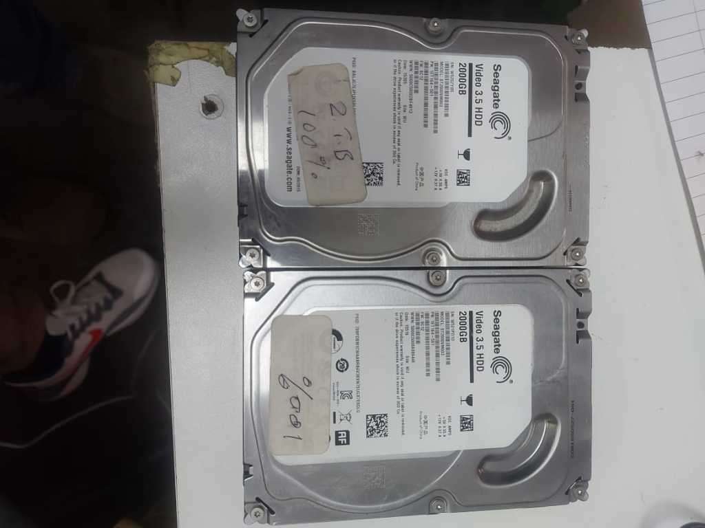 One Lot, 2 X Seagate 2TB Hard Drives, Video Recording, 100 % Health, 100 Performance, 100% Working