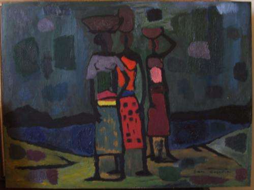 Maurice van Essche - Original Oil on paper on Board