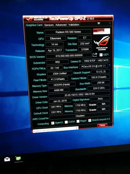MSI RX580 4GB OC - Please read carefully