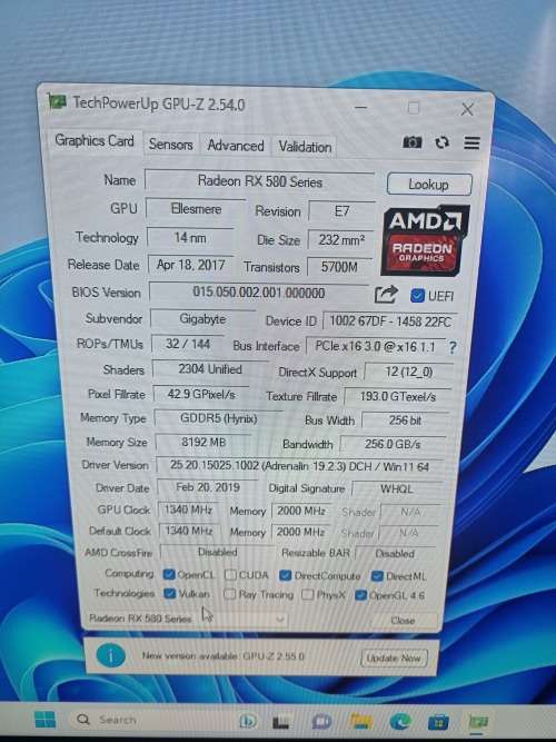 Gigabyte RX580 8gb Gaming