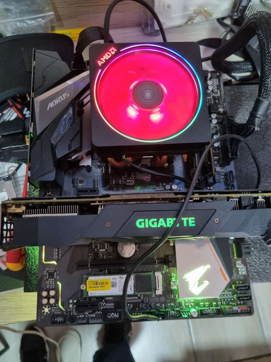 Aorus B450 Elite with Ryzen 7 2700x and 16gigs ram, will include a 1gig gpu