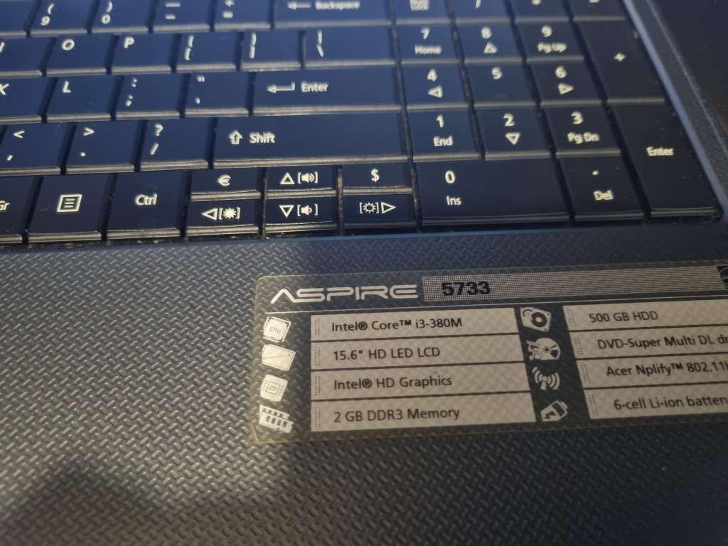 Acer Aspire i3 laptop please read