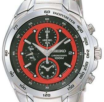 WOW!! R5299.99 SEIKO GENTS XL RARE RED INSERTS**DAYTONA RACER**SPEED`CHRONO SERIES 100 METERS WR