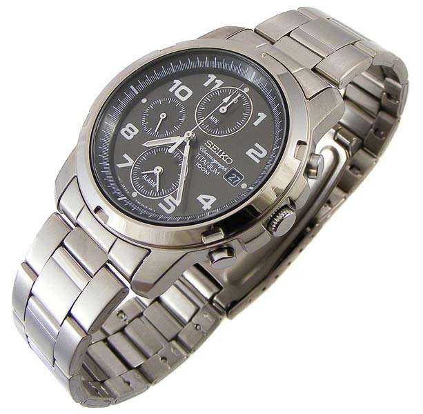 SEIKO**SUPER TITANIUM**ONLY 68 GRAM CHRONOGRAPH~ALARM 100 METERS W/R