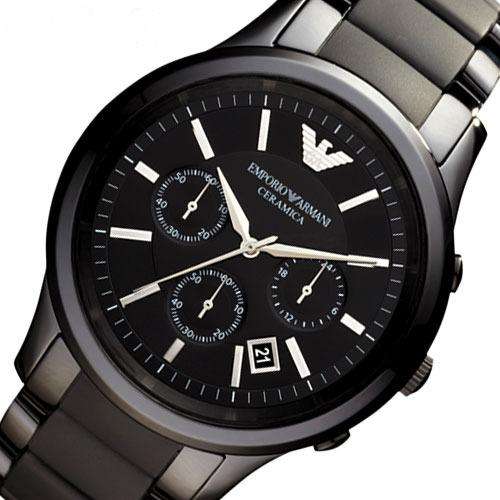 EMPORIO ARMANI Latest Slim Design Gents CERAMICA AR1452++ in stock FREE SHIPPING++