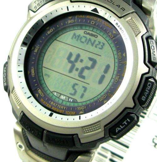 CASIO PRG-110T-7V-Protrek Triple Sensor Titanium band Gents Watch++THE ULTIMATE ADVENTURE TOOL++