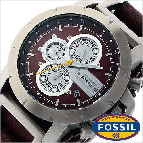 FOSSIL CHRONOGRAPH  Brown Leather Analog Quartz Watch++ROBUST PIECES++CRAZY DEAL!!