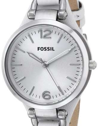 ##AWESOME## FOSSIL LADIES Georgia Silver Leather Quartz Watch++MUST HAVE TIMEPIECE++