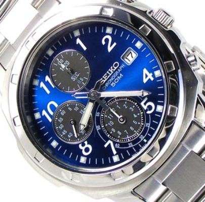 ***R3995***SEIKO SND193P1 CHRONOGRAPH AVIATION FLIGHT PILOT GENTS WATCH