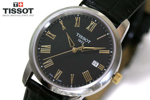 **TISSOT SWISS MADE** WAFER THIN CALENDAR GENTS**BRAND NEW**  WATCH+BOOKLET AND BOX COMPLETE