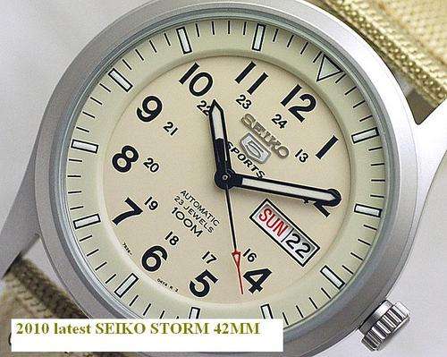 Men s Watches 2010 Super 42MM BIGGER SEIKO 5 DESERT SANDS C THRU NYLON AUTOMATIC 23JEWELS 100M MEN WATCH was sold for 1 899.00 on 27 Sep at 13 58 by WATCHES 24 SEVEN in Bronkhorstspruit ID 26154346
