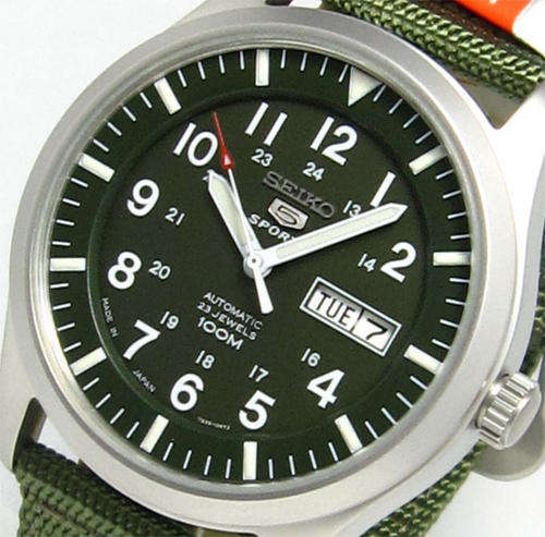 LATEST 2011 SEIKO 42 MM NATO"BIGGER"AUTOMATIC 23 JEWELS**CALIBER 7S36**WATER RESISTANCE 100M