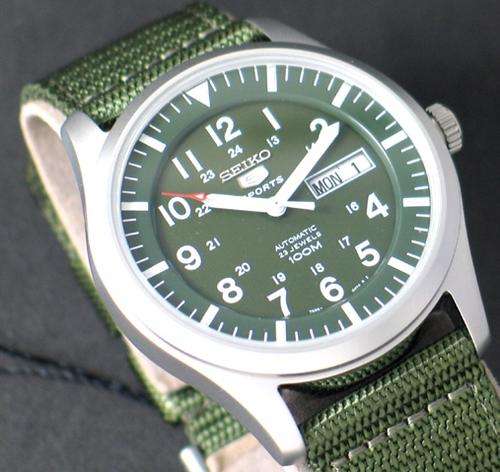 STUNNING !!! SEIKO 42 MM NATO"BIGGER"AUTOMATIC 23 JEWELS**CALIBER 7S36**WATER RESISTANCE 100M