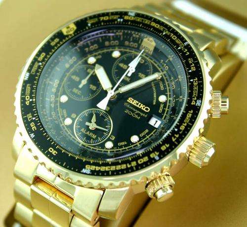 **CRAZY DEAL !!**SEIKO LUXURY FLIGHTMASTER CHRONO-ALARM SNA414-200 METERS WATER RESISTANT