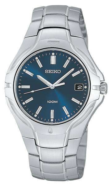 MASSIVE SAVING***SEIKO GENTS SLIMLINE DRESS WATCH WITH  BLUE DIAL***EXCELLENT CHRISTMAS GIFT