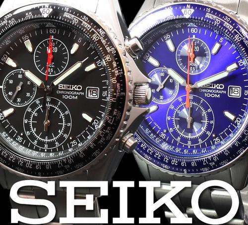 R4999.99 SEIKO Black PILOT Sliderule Air Commander 100M SND253P1 SpeedChrono Split 1/20 sec.