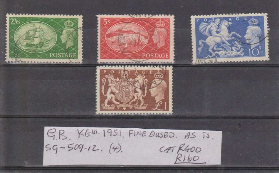 GB : KG VI : 1951 : FINE USED : CAT R400
