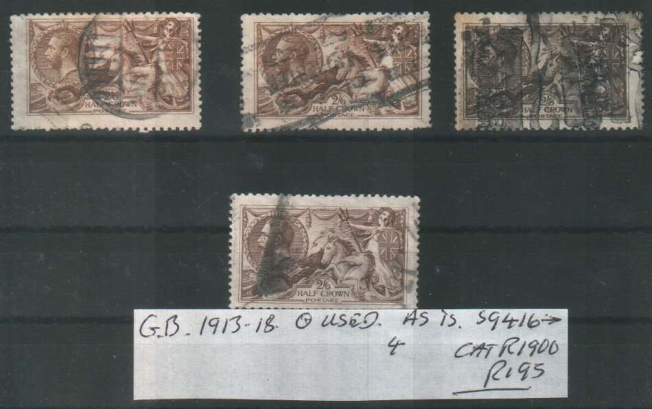 GB : 1913 - 18 : USED : SG 416 : CAT R1900