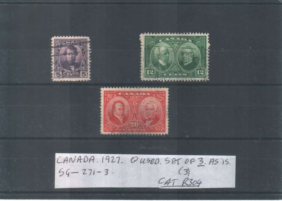 CANADA : 1927 : USED : SG 271 - 3 : CAT R304