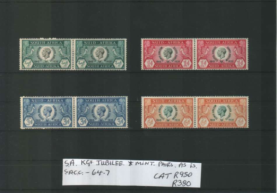 SA : KG V : SILVER JUBILEE : MM : PAIRS : SACC 64 - 7 : CAT R950