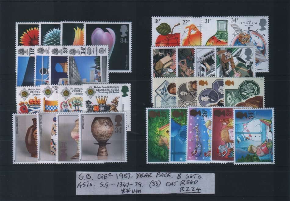 GB : QE II : 1987 : SG 1347 - 79 : UM : CAT R560