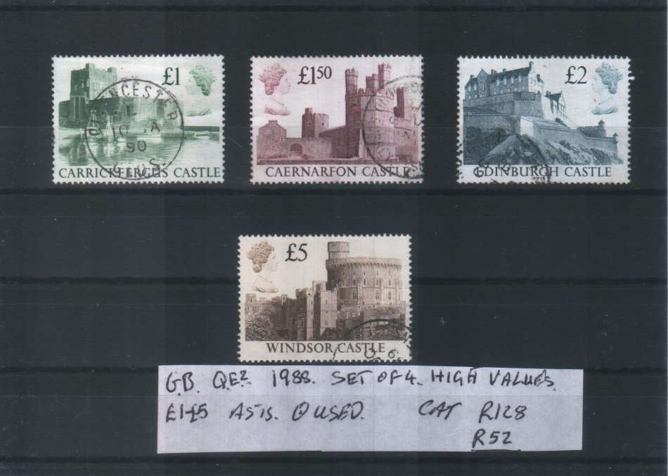 GB : QE II : 1988 : SET OF 4 : HIGH VALUES : USED : CAT R128