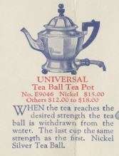 Vintage UNIVERSAL Nickel Electric Tea Pot with Tea Ball