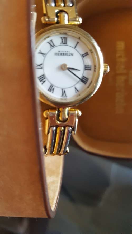 Michel Herbelin Ladies Two Tone Gold Plated Wrist Watch
