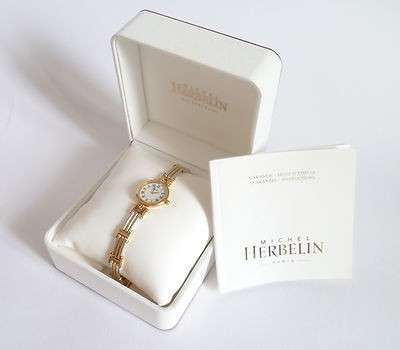 Michel Herbelin Ladies Two Tone Gold Plated Wrist Watch