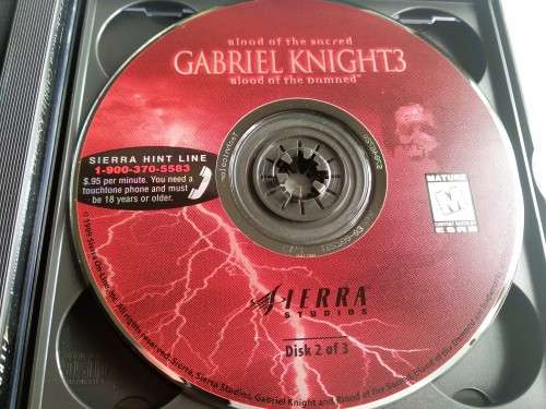 Vintage Gabriel Knight 3 Blood of the Sacred, Blood of the Damned PC (Big Box)