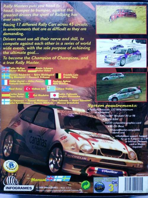 Vintage PC Game - Michelin Rally Masters - Race of Champions (Big Box)