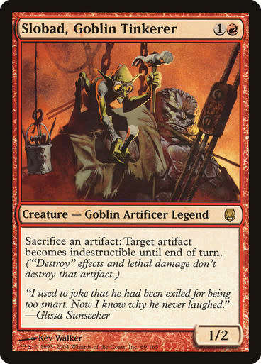Magic: The Gathering 2004 - Slobad, Goblin Tinkerer - Rare - Darksteel
