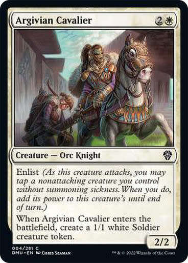 Magic: The Gathering 2022 - Argivian Cavalier - Common - Dominaria United