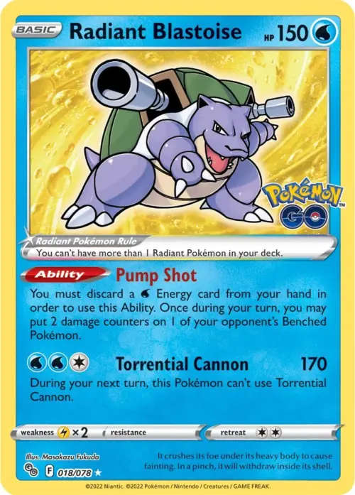 Pokemon TCG: Radiant Blastoise - Pokemon GO (PGO)