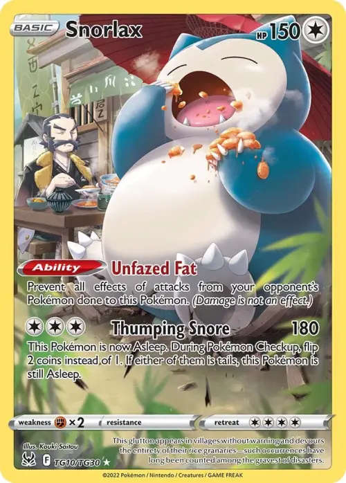Pokemon - Snorlax (Ultra Rare) - SWSH11: Lost Origin Trainer Gallery (SWSH11: TG)
