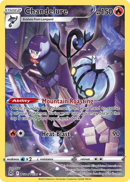 Pokemon - Chandelure (Ultra Rare) - SWSH11: Lost Origin Trainer Gallery (SWSH11: TG)