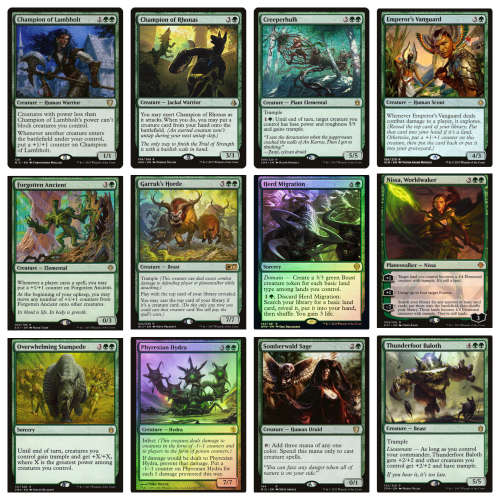 Magic The Gathering - 72-card Instant Collection (includes 12 Rares) - GREEN COLLECTION 4