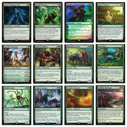 Magic The Gathering - 72-card Instant Collection (includes 12 Rares) - GREEN COLLECTION 6
