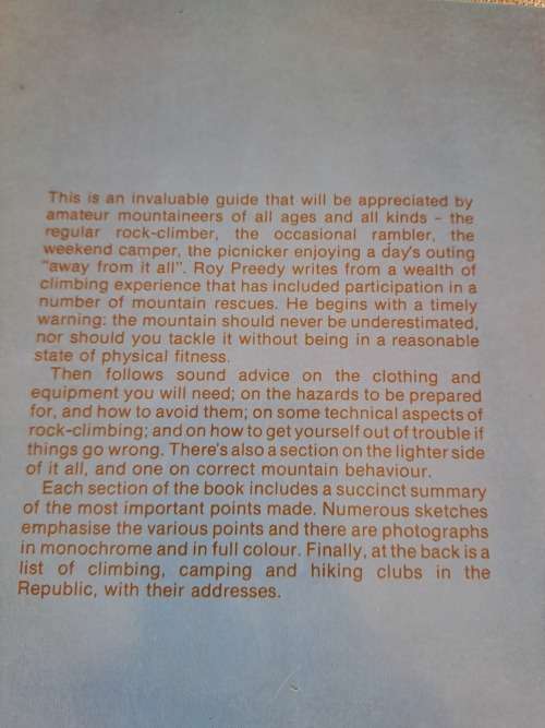 Safe Climbing & Camping in South Africa - Roy Preedy