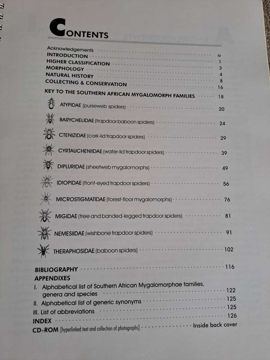 Baboon and Trapdoor Spiders of Southern Africa: An Identification Manual plus CD