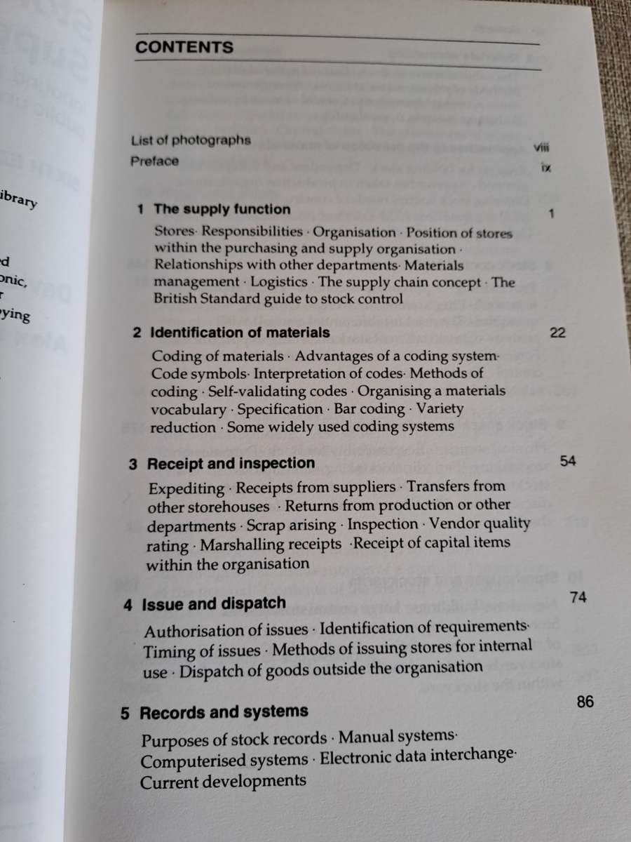 Storage and Supply of Materials 6th Edition - David Jessop & Alex Morrison